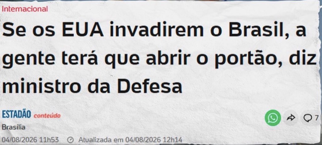 RafaelDoGasSp's tweet photo. Os EUA já invadiram, com seus produtos, com seus termos em inglês nas reuniões de empresas, com sua cultura de consumismo, com suas taxas, com suas redes sociais que captam nossos dados e desejos diariamente. Vai invadir mais como? https://t.co/0uhIX7CN1k