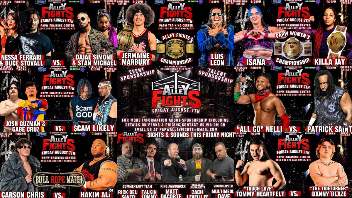 ZOATLeveillee98's tweet photo. 2 shows, 2 states, 2 trades, 1 #ZOAT with a LEGACY to uphold!
Fri- @alley_fights 🎤
🎟 $15 at 🚪
*SPONSORSHIP STILL AVAILABLE*
Sat- @renegaderings 🎧
🎟➡️ https://t.co/WO2RScq0ft
*SPONSORSHIP STILL AVAILABLE*
**IN SUPPORT OF JILLY FURY
#ZachOfAllTrades
#SupportIndependentWrestling
