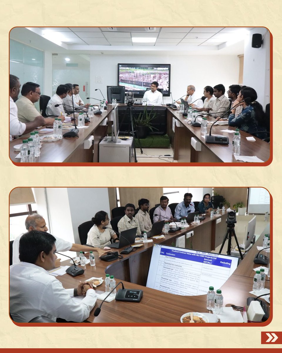 apnrtsofficial's tweet photo. 🏗️ APNRTS Icon Tower Progress Review
Hon’ble Minister @SKondapalliOffl Garu and APNRTS Chairman Shri Vemuri Ravi Kumar Garu reviewed the construction progress of the APNRTS Icon Tower.
A landmark initiative to enhance services for Telugu NRIs worldwide. 🤝
#APNRTS #IconTower https://t.co/mseX2u2VhV
