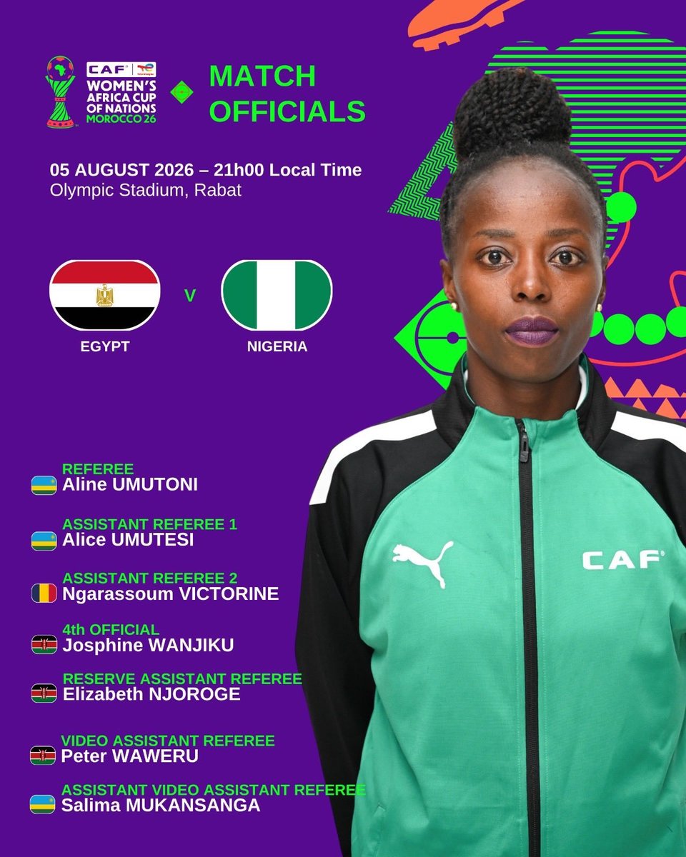 bbkigalifm's tweet photo. #WAFCON2026
Abanyarwandakazi b'impanga, Umutoni Aline na Umutesi Alice, mu basifuzi bayobora umukino w'Igikombe cya Afurika 2026 cy'Abagore uhuza Egypt 🇪🇬 na Nigeria 🇳🇬 kuri uyu wa Gatatu.
#Simplysports https://t.co/D2sCSIInmr
