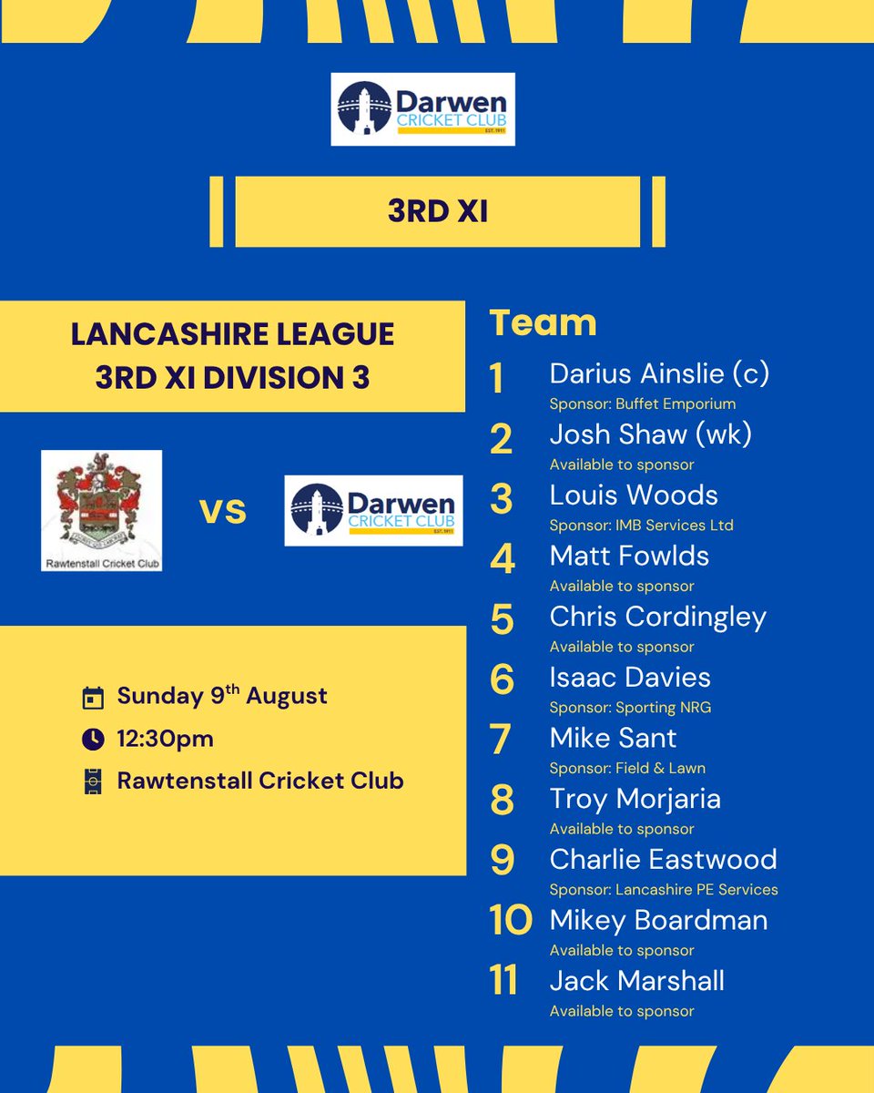 DarwenCC's tweet photo. Weekend Teams 🗼

Here's how we line up 👇 https://t.co/X9EnfVt2v8