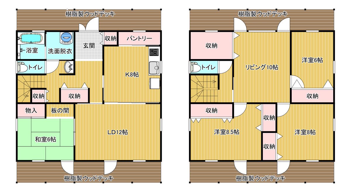 terunyan22's tweet photo. 北側中央玄関間取りを作って満足出来るものが出来たから公開。水回りも北側。部屋の間に収納を作って音漏れを防止して、階段の近接も同様。2階トイレ臭い漏れがないようリビングから隔離。1階の階段部分を逆回りにすると2階部分で半畳の収納が出来るけど、玄関から階段が見れるのを優先しました。 https://t.co/oa1aGO5KQ9