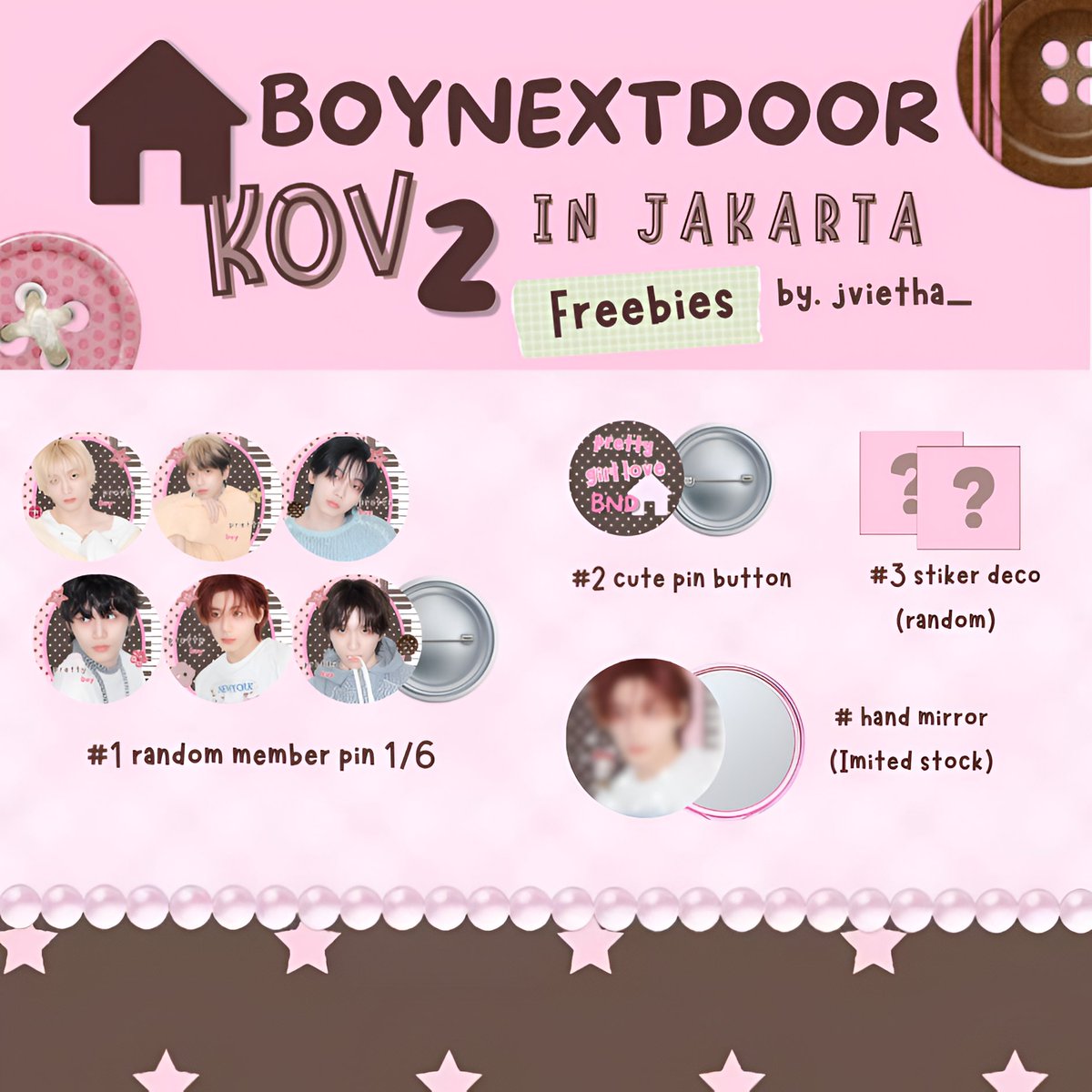 jvietha_'s tweet photo. ⋆˙.𐙚 ̊  ΒΟΥΝΕXTDOOR KNOCK ON VOL.2 IN JAKARTA freebies by @jvietha_
────୨ৎ────
 
📆 5 Des 2026
📍ICE BSD Hall 5-6

── .✦ How to claim:
~RT &amp; like this post
~Onedoor only
~DM me for trade
~Tag me if you get it https://t.co/hHTSW3dZHb