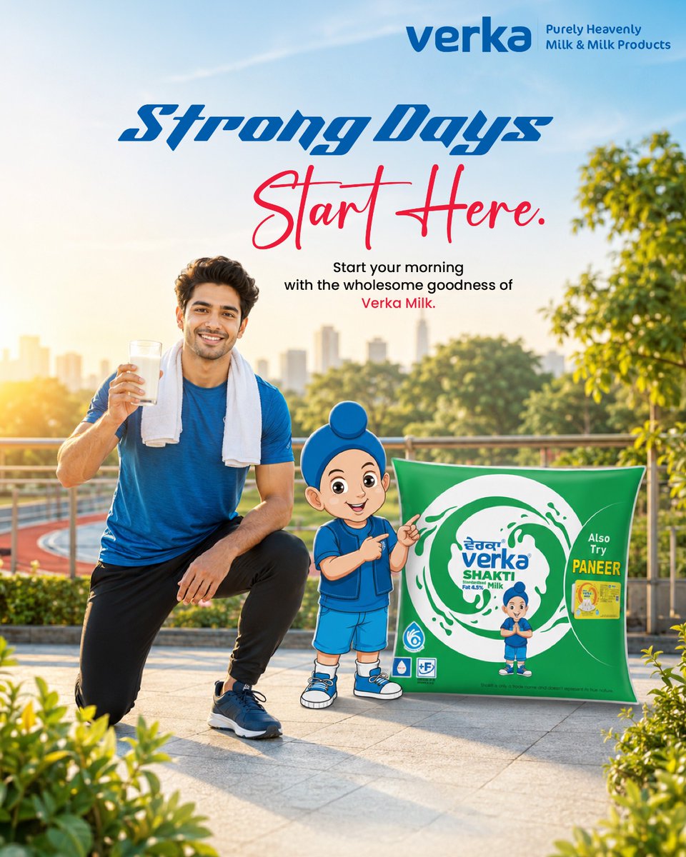 Verka_Coop's tweet photo. Strong mornings lead to stronger days.
Start every day with the wholesome goodness of Verka Milk.

#Verka #StrongDaysStartHere #PurelyHeavenly #milk https://t.co/cyNHjBSYWK