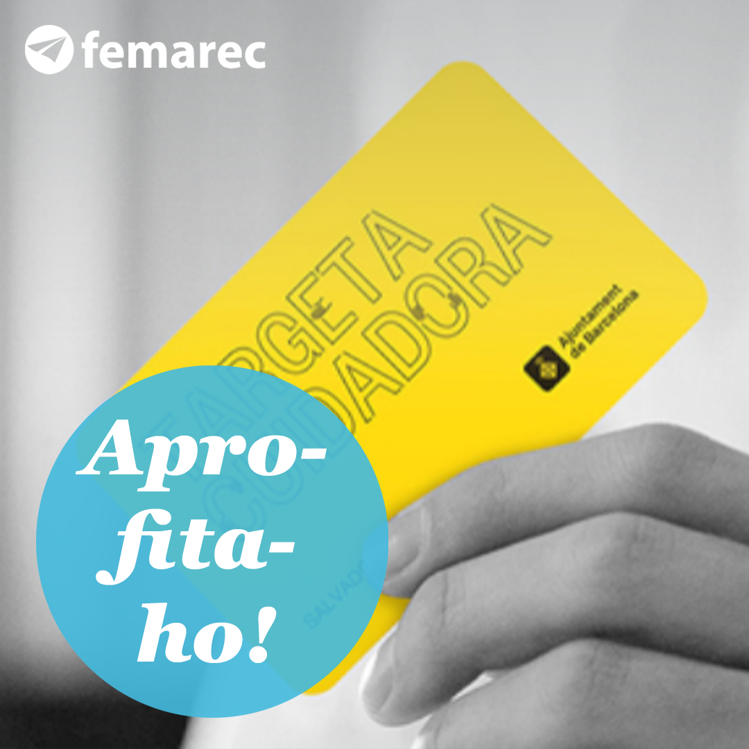 femarec's tweet photo. Aquest estiu tens cura de persones grans, malaltes, dependents o amb discapacitat? 

Demana la #TargetaCuidadora i tndràs accés a serveis gratuïts: 

👉 Suport psicològic telefònic
👉 Assessorament jurídic
👉 Activitats a l'aire lliure

🔗 Més info a: https://t.co/enHSeFQJSs https://t.co/VcsZnamWyd