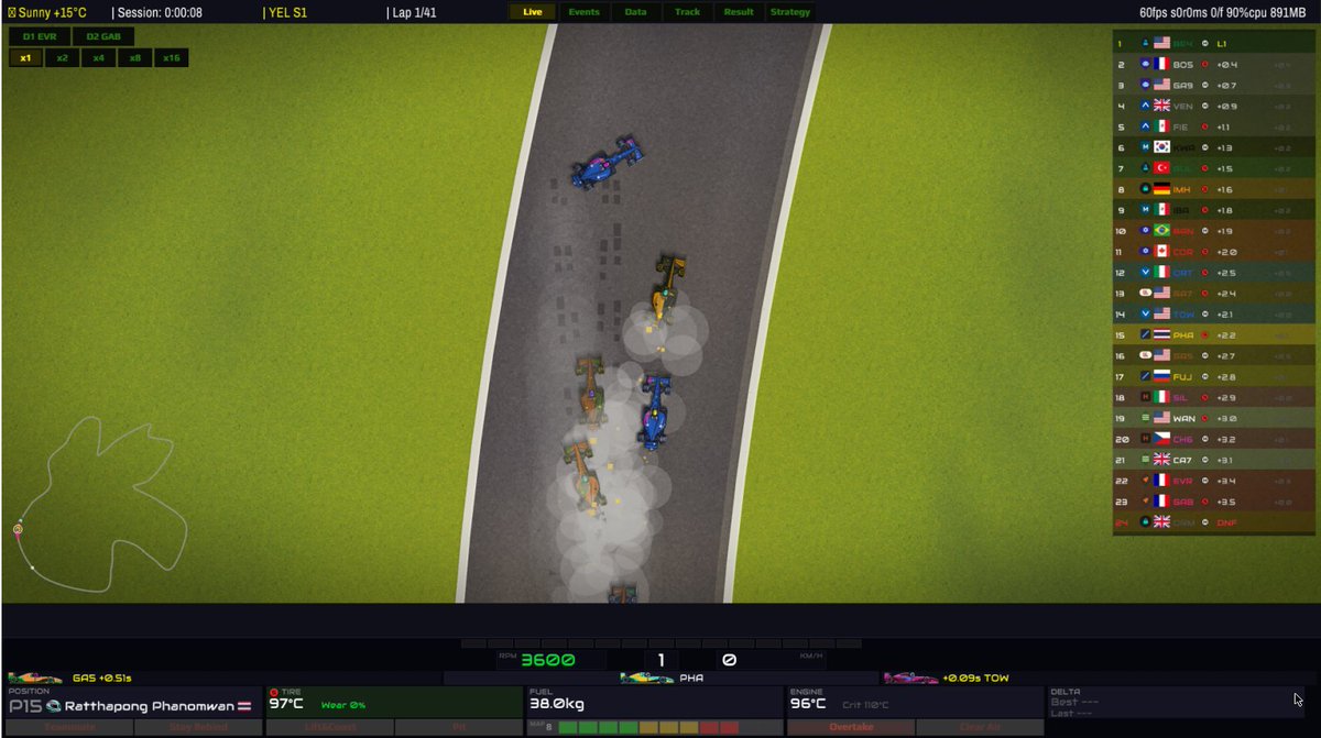 StazGameDev's tweet photo. @VideoGameCream Working on a Motorsport Racing Manager called : "The Undercut : Racing Manager"
Out September the 3rd !
Whishlist :https://t.co/UdAMyvhq6y https://t.co/pWApjV0CE7