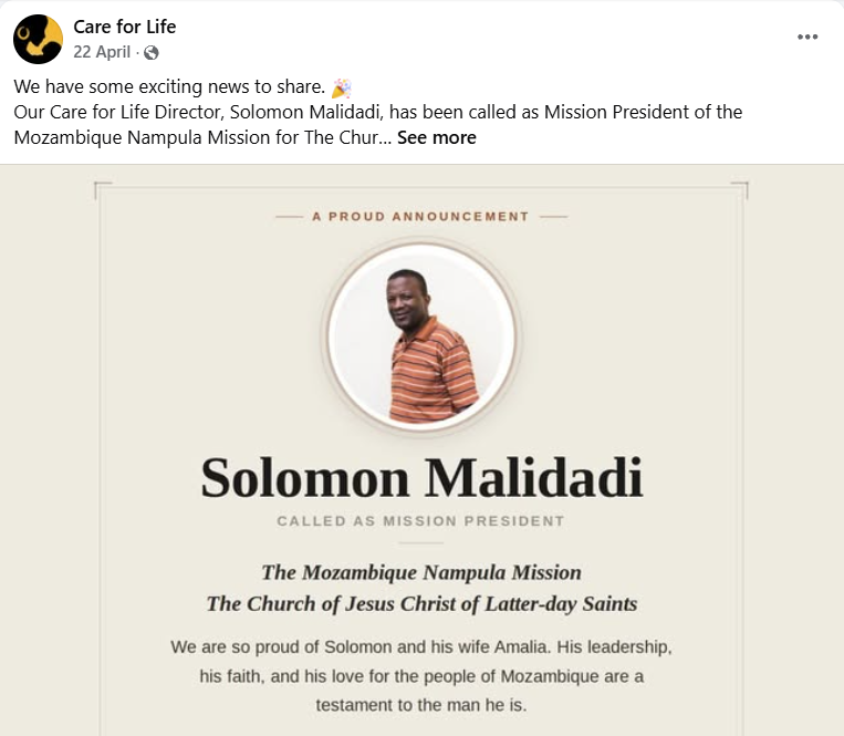 bcbaker66's tweet photo. Our converts in Africa remind me of what Dickens called migrating Latter-day Saints in his day: 'the pick and flower of England'.

Solomon Malidadi, for example, was baptised at age 21 and served as the director of an international charity until his call as a mission president. https://t.co/Xe9F1hdXdG