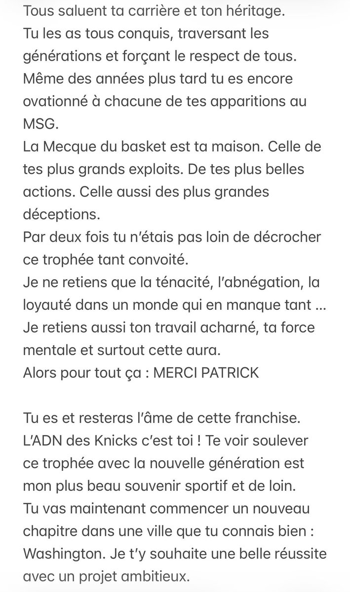 Knickstogether's tweet photo. 💙 PATRICK EWING 🧡
✍️ LETTRE OUVERTE à @CoachEwing33 ✍️ 

Et si la magie des réseaux opérait ?

Et si on faisait tourner un maximum ? Et si la légende tombait sur ce texte ?
Alors amis de la Knicks Nation : liker, partager, traduisez en anglais même. 

Sait-on jamais ?

🙏🏼🙏🏼🙏🏼 https://t.co/2VuNk7GshE