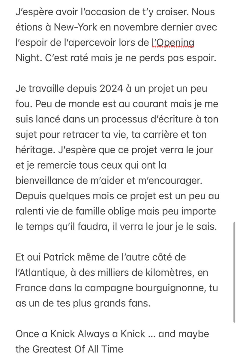 Knickstogether's tweet photo. 💙 PATRICK EWING 🧡
✍️ LETTRE OUVERTE à @CoachEwing33 ✍️ 

Et si la magie des réseaux opérait ?

Et si on faisait tourner un maximum ? Et si la légende tombait sur ce texte ?
Alors amis de la Knicks Nation : liker, partager, traduisez en anglais même. 

Sait-on jamais ?

🙏🏼🙏🏼🙏🏼 https://t.co/2VuNk7GshE