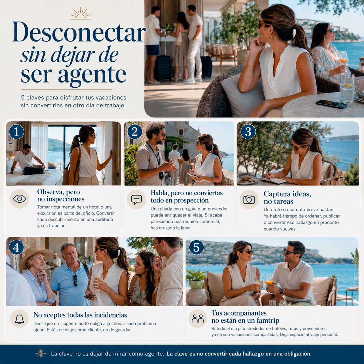 SoloagentesC's tweet photo. El cuerpo está de vacaciones, pero la mirada del agente sigue activa: hoteles, guías, excursiones, proveedores…
La clave no es dejar de observar. Es no convertir cada hallazgo en trabajo.
👉 https://t.co/5zRgWipuKl
#AgentesDeViajes #Turismo https://t.co/Yrr8ffXu28