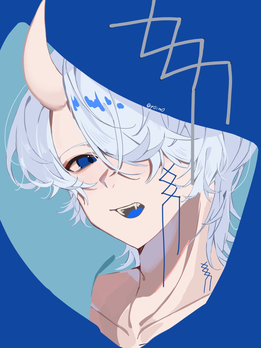 💙✕🤍 #illustration #OC