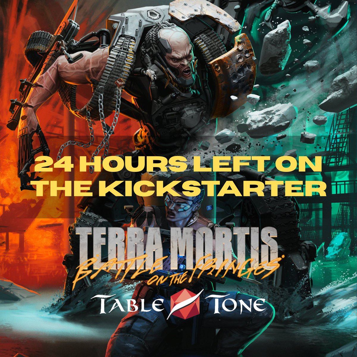 Tabletoneapp's tweet photo. We are teaming up with Terra Mortis a solo Post Apocalyptic cyberpunk tabletop RPG with tactical deckbuilding combat, hexcrawl exploration. No GM needed.
And the last 24h are now on, if you haven't gotten a chance, go take a look.
https://t.co/9jkcJrmDc2 https://t.co/cw7B812MDD