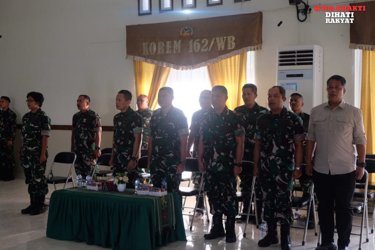 Korem162W's tweet photo. Korem 162/Wira Bhakti Perkuat Komitmen Wujudkan Satuan Bersih Narkoba

📍   Makorem 162/Wira Bhakti 
🗓️   5 Agustus 2026

https://t.co/c3tGqsjWV9

@puspentni
@tni_angkatan_darat
@kodam.ix.udayana
#TNI_PRIMA 
#kodamudayana
#wirabhakti
#P4GN https://t.co/f8nvZpDNJb