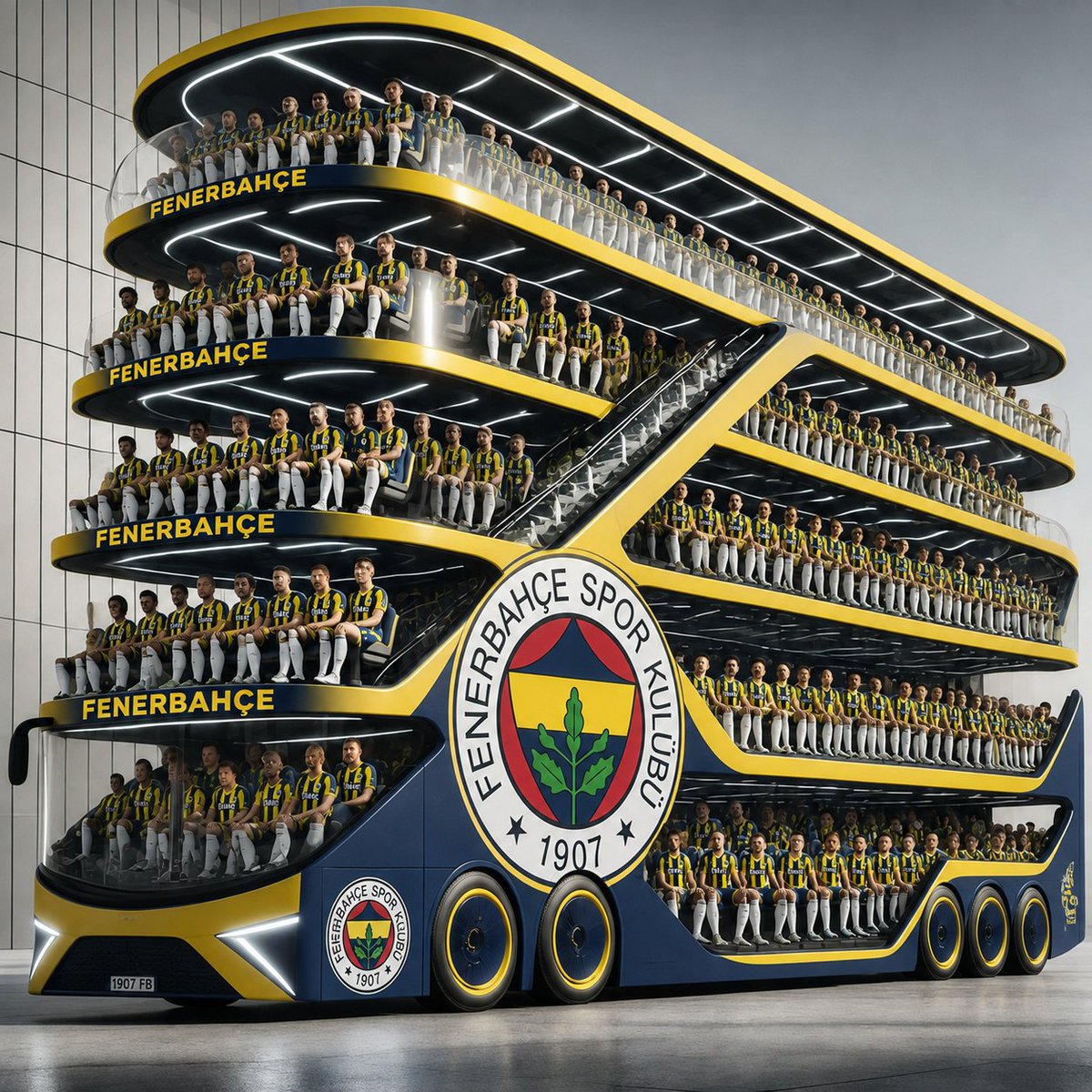 fmdestekcom's tweet photo. Fenerbahçe takım otobüsü https://t.co/uMYDnP15RY