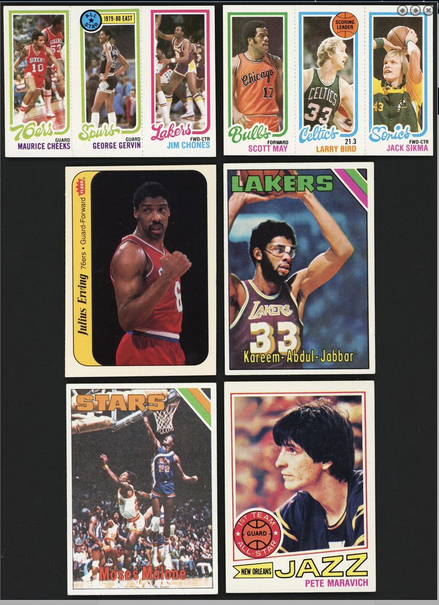 sadmetsfan1's tweet photo. 140-CARD VINTAGE HOOPS GOLDMINE LIVE AT LELAND’S! 
Fresh from my childhood vault, a massive HOF run tracking hoops’ golden era for an absolute steal!
🔥 Lot Keys:
🍀 1980 Larry Bird RC (Official EX-MT panel!)
👑 1980 Magic Johnson RC panels!
(1/2) 

https://t.co/YjWgtRCSur https://t.co/8P98XgpWbq