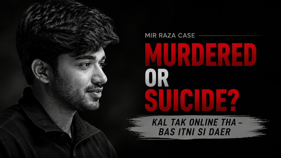 Bunyaa_d's tweet photo. Was Mir Raza's death a murder, a suicide, or is there more to the story than what's being said? Why are so many questions still unanswered, and what does the available information actually reveal?

#MirRaza #MirRazaCase #JusticeForMirRaza #PakistanNews #BreakingNews #LatestNews https://t.co/RUKQWx6Bxm