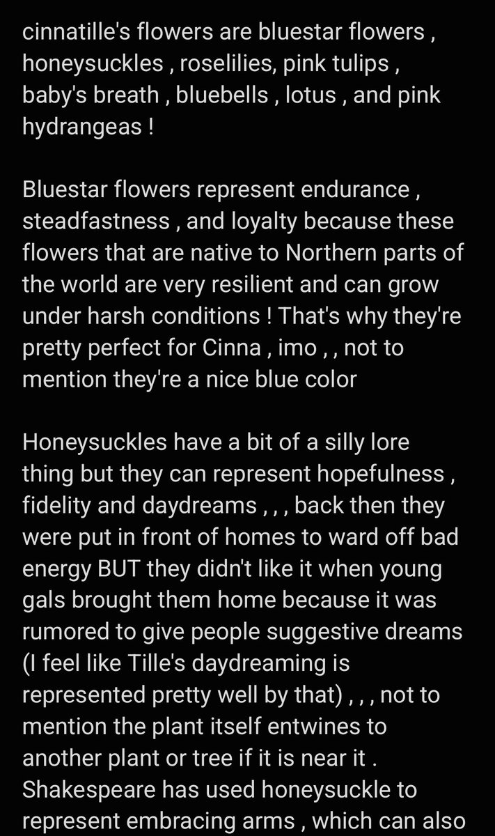 cinnabarpilled's tweet photo. flower list and explanations below ♡

i don't think many will read but that's oki , , i love flowers and i tried really hard to make a flower list that made sense for our relationship https://t.co/Tw7Etse7Nc