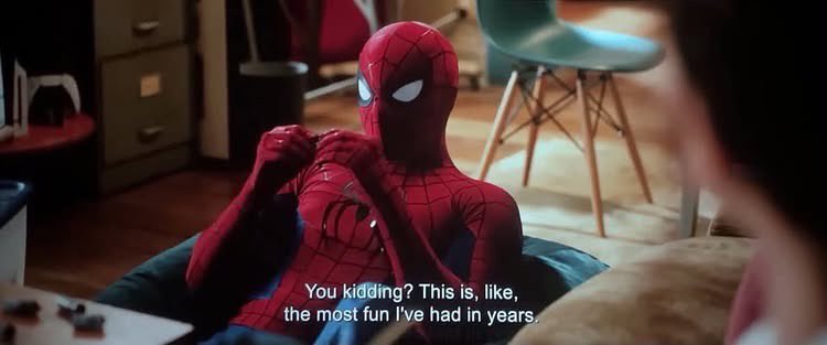 lorxell's tweet photo. Most emotionally devastating part of the film was Peter smiling and telling MJ that building legos with Ned was the most fun he's had in years.💔 https://t.co/2Pr2ZzId5m
