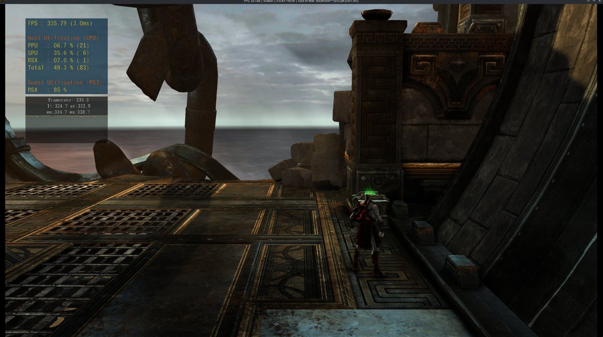 rpcs3's tweet photo. @vitasubsistence For example, on a high end system with 9800X3D @ 5.6GHz, RTX 5090, 32GB DDR5 (8200MT/s C32), running GoW: Ascension (Chapter 24) at 1800p

Linux is 53% faster on this scenario https://t.co/GPRkU1Qhb3