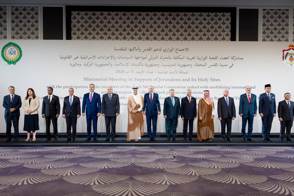 KSAMOFA's tweet photo. #عمّان | سمو وزير الخارجية الأمير #فيصل_بن_فرحان @FaisalbinFarhan يشارك في الاجتماع الوزاري لدعم القدس وأماكنها المقدسة الذي تستضيفه المملكة الأردنية الهاشمية الشقيقة. https://t.co/3l5tFqET8Q