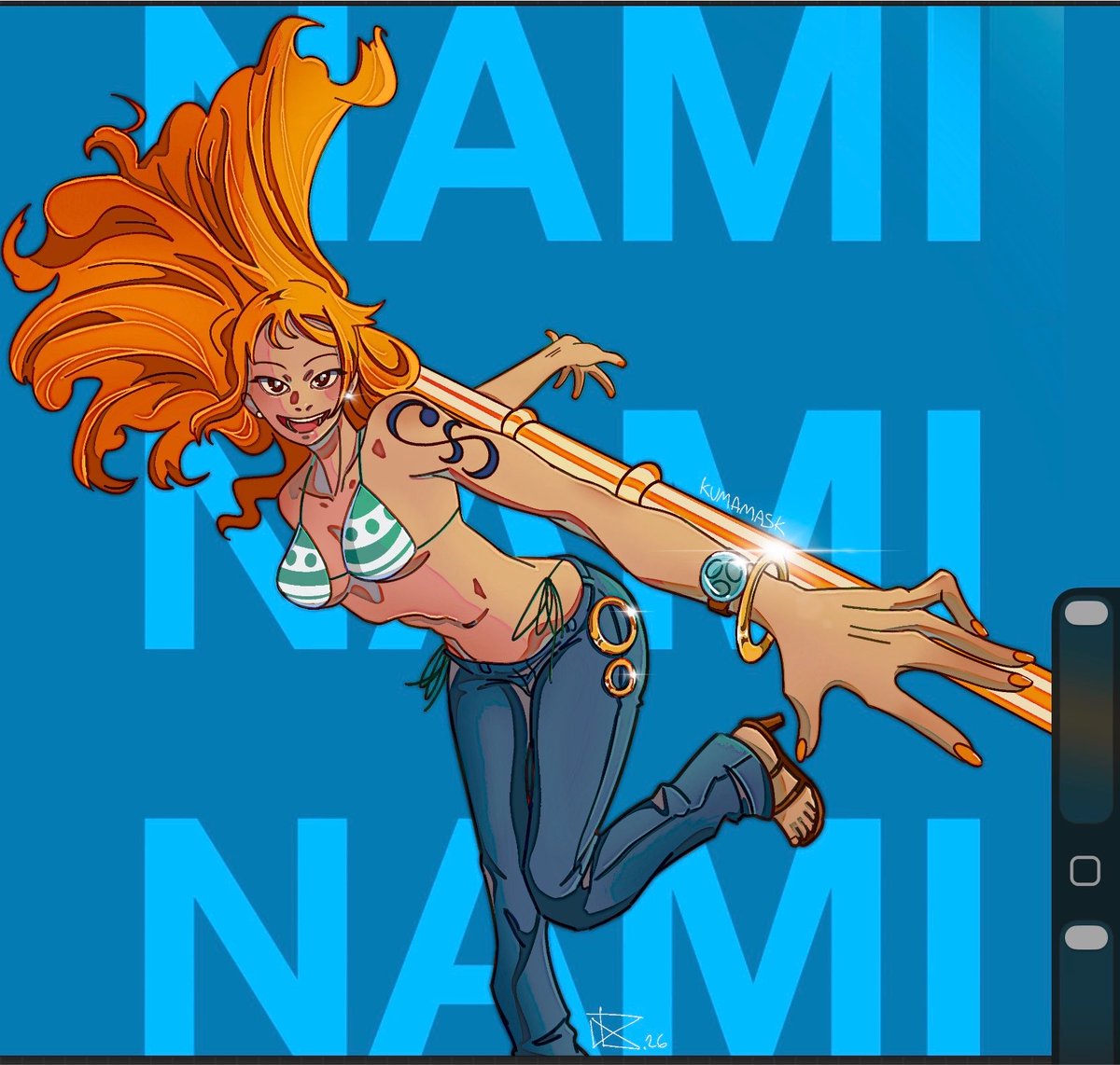 kumamask_'s tweet photo. Nami redraw #onepiece https://t.co/e8eXO00jXf