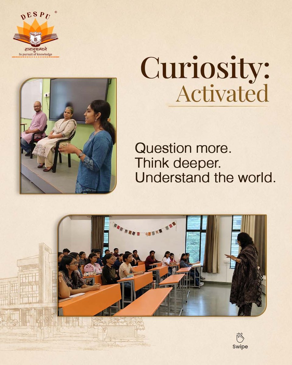 des_pune's tweet photo. From meeting the people you’ll learn with, to getting a glimpse of what lies ahead, induction was all about stepping into a new space with fresh perspectives and big questions.

And now, the journey moves from introductions to experiences.

#Induction2026 #DESPuneUniversity https://t.co/HKr3CpU2mD