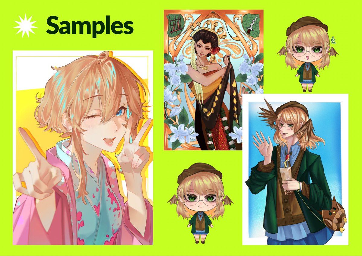 Yuuqin_here's tweet photo. 💛 and 🔁 r very much!

Once again my commissions are open with some new updates!

Kindly read the T&amp;C before commissioning me!
DM me if you’re interested or have any questions! Thank you! 💛

#ArtCommission #Commissionopen #Art https://t.co/rF5PAhjF7L