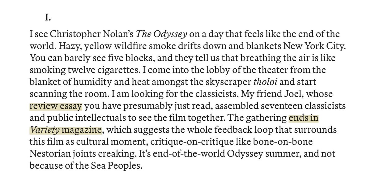 saintsoftness's tweet photo. New today: me in the Berlin Review, responding to @sentantiq on Nolan's Odyssey, but also on the collapse of literacy in contemporary America, senses of apocalypse in the humanities, and a relevant new Hölderlin translation: 
https://t.co/eo485Vug57 https://t.co/8z4t3NJmTP