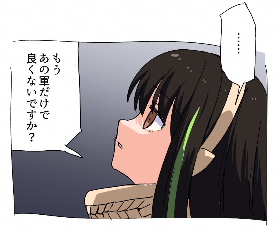 nanagi_illust's tweet photo. M4「付近の味方は正規軍だけ!?まぁ、居ないよりはマシかな！」

うちの最高戦力 1.8万

居ないよりはマシな軍 256万 https://t.co/x1BFRbhFG5