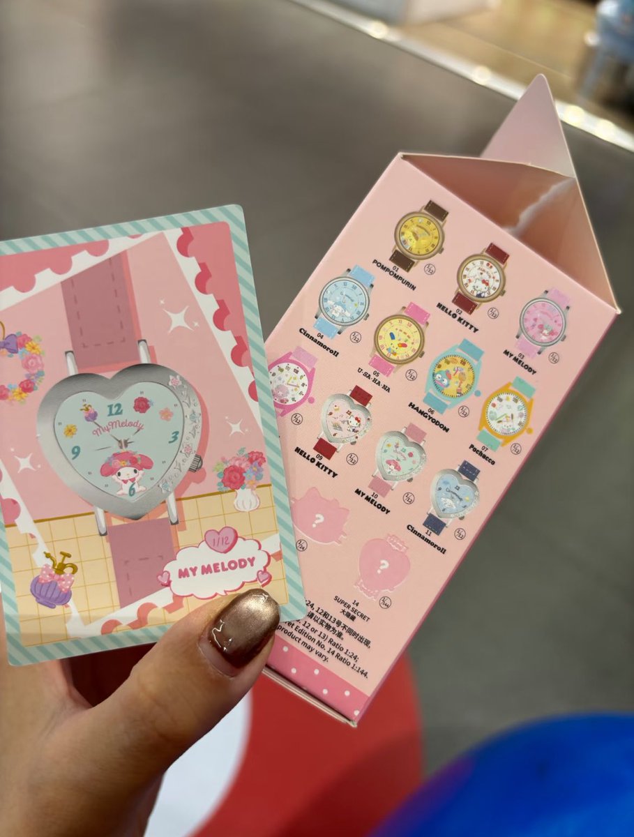 mirabelkry's tweet photo. ASLI INI LUCU BANGET... Ternyata ada blind box jam tangan versi sanrio 😭💗 https://t.co/v5RoV7jCpL