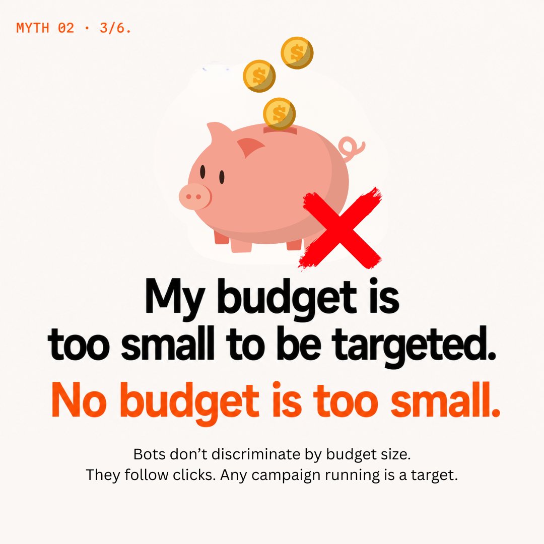 clicktrustcc's tweet photo. Still believing these? 👇

❌ "Google filters bots automatically."
❌ "My budget is too small."
❌ "I'd know if it was happening."

All wrong. All expensive. ⚠️

→ https://t.co/EsHoct3yRV 🛡️

#AdFraud #ClickFraud https://t.co/U3yp8t336y