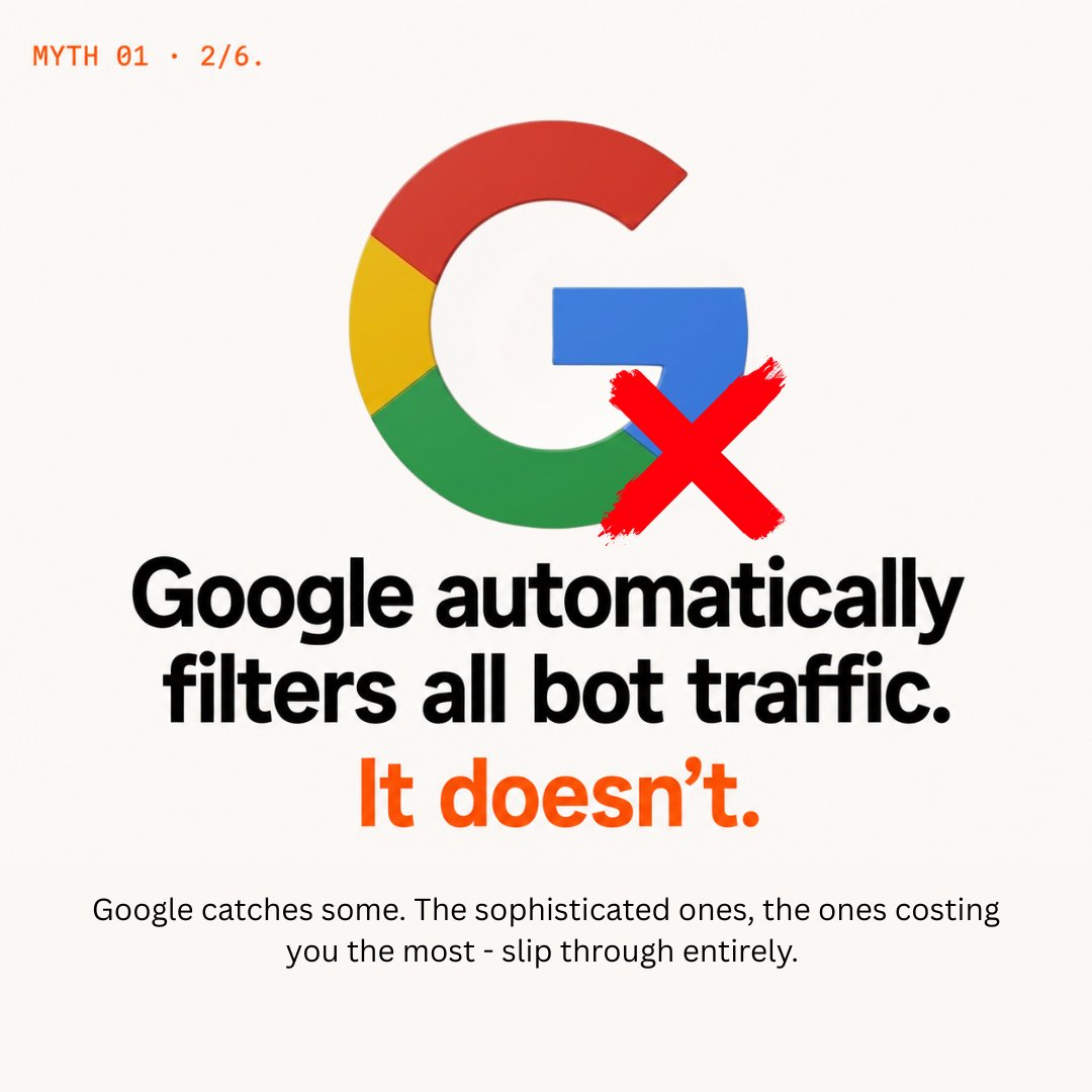 clicktrustcc's tweet photo. Still believing these? 👇

❌ "Google filters bots automatically."
❌ "My budget is too small."
❌ "I'd know if it was happening."

All wrong. All expensive. ⚠️

→ https://t.co/EsHoct3yRV 🛡️

#AdFraud #ClickFraud https://t.co/U3yp8t336y