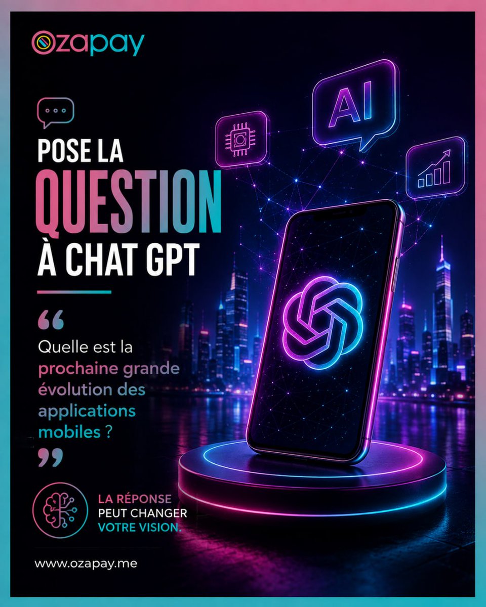 johandeco's tweet photo. Et si on arrêtait un peu de parler d'IA... (ou presque)

L'intelligence artificielle est un formidable accélérateur.
Mais elle n'est pas, à elle seule, la prochaine révolution numérique.

La véritable révolution viendra de la manière dont nous utiliserons nos applications.

Et tout converge vers un même modèle : les Super Apps.

Aujourd'hui, les plus grands acteurs investissent dans cette vision : Microsoft, X, Revolut, Grab, WeChat... Chacun cherche à créer une plateforme unique capable de centraliser les usages du quotidien.

L'objectif est simple :

➡️ Une seule application pour gérer ses paiements, communiquer, s'identifier, accéder à des services, investir, gérer ses finances et bien plus encore.

Vous pensez que cette vision est encore lointaine ?

Posez simplement la question à ChatGPT :

"Quelle est la prochaine grande évolution des applications mobiles ?"
"Les Super Apps sont-elles l'avenir du numérique ?"

Vous constaterez que le consensus est de plus en plus clair.

L'IA ne remplacera pas les applications.
Elle deviendra le cerveau des Super Apps.

Et les utilisateurs n'auront plus besoin de jongler entre des dizaines d'applications : ils disposeront d'une plateforme unique, plus intelligente, plus fluide et plus intégrée.

C'est précisément cette vision qui guide le développement d'OZAPAY.
Les Super Apps ne sont plus un concept futuriste.

Elles sont en train de devenir la prochaine génération du numérique.
https://t.co/hWm8xC7eMy