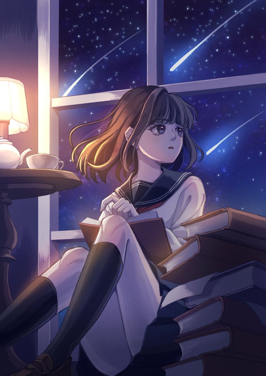 saintoillust's tweet photo. 流星 https://t.co/QL3dbKxPeL