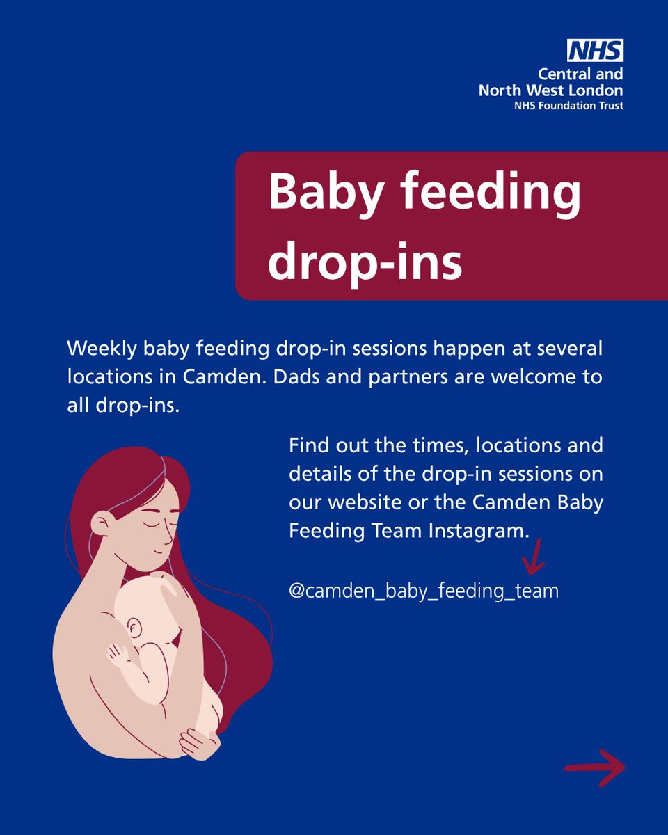 CNWLNHS's tweet photo. It's #BreastFeedingWeek this week. Need support?

CNWL's Camden Baby Feeding Team offers information and support for parents in Camden, including baby feeding drop-ins and an online group every Wednesday. 

More information can be found here ➡️ https://t.co/uU1mWNuqer https://t.co/dfk7pGxTDa