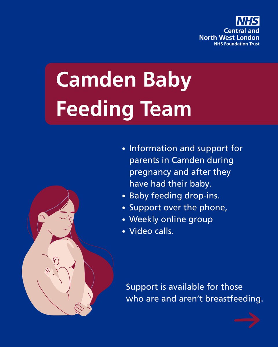 CNWLNHS's tweet photo. It's #BreastFeedingWeek this week. Need support?

CNWL's Camden Baby Feeding Team offers information and support for parents in Camden, including baby feeding drop-ins and an online group every Wednesday. 

More information can be found here ➡️ https://t.co/uU1mWNuqer https://t.co/dfk7pGxTDa
