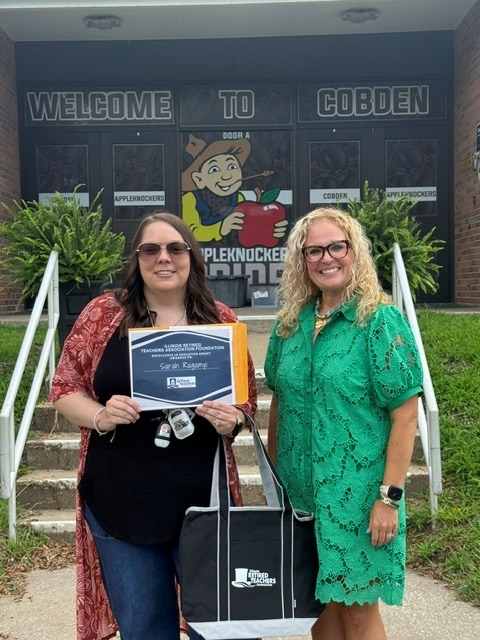 cobdenelem's tweet photo. Congratulations Mrs. Sarah Raganyi for being selected to receive an Educator Grant from the Illinois Retired Teachers Association Foundation! https://t.co/ZfZJa5l9X2