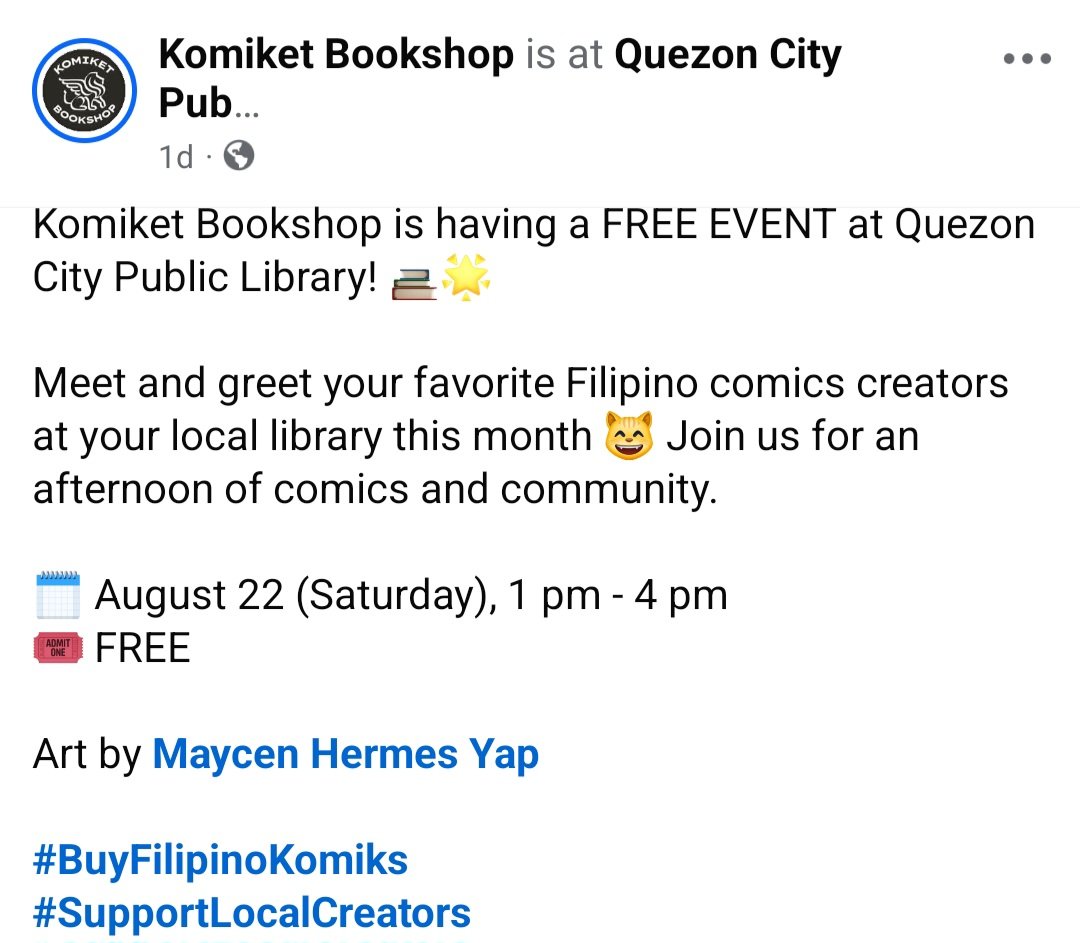bayaniserye2's tweet photo. THIS is what I want to see from our LGUs! libraries whose spaces are being used to cater to and bolster our engagement with local art! this is how it should be done!! https://t.co/FFsxvwI5IF