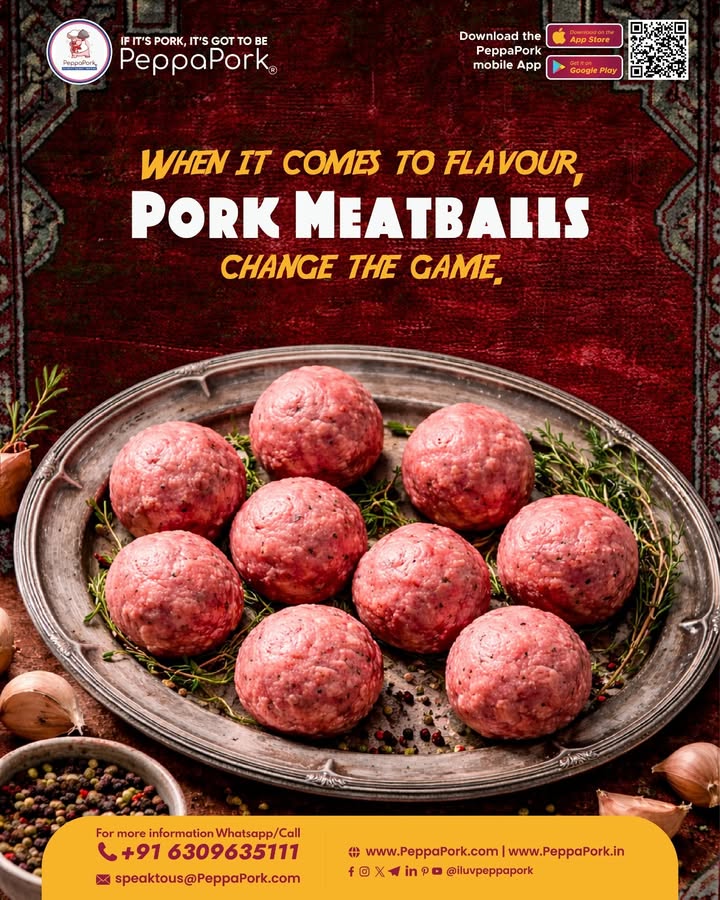 ILuvPeppaPork's tweet photo. 🔥🐖 Juicy, flavour-packed pork meat balls made from premium cuts for irresistible taste, perfect for snacks, curries, or party platters with delicious flavour in every bite! 
#PorkOnline
#FreshPork
#Porkshop
#Porkmeat
#Buypork
#Porkdelivery
#MeatLovers 
#FeastReady https://t.co/y3Zg7KB4hw