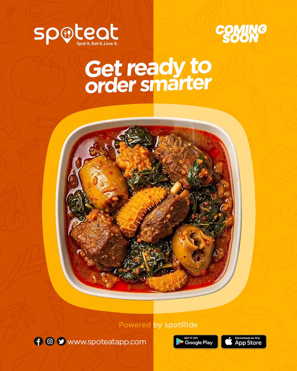 Spoteatng's tweet photo. 🍲 Big flavors are coming! SpotEat brings your favorite local meals and restaurants to your doorstep��fast and easy. 📲 Coming Soon! Your next favorite meal is just a few taps away. 🚀
https://t.co/kN97Sqs7u8
#SpotEat #ComingSoon #FoodDelivery https://t.co/AJJmx8grfy
