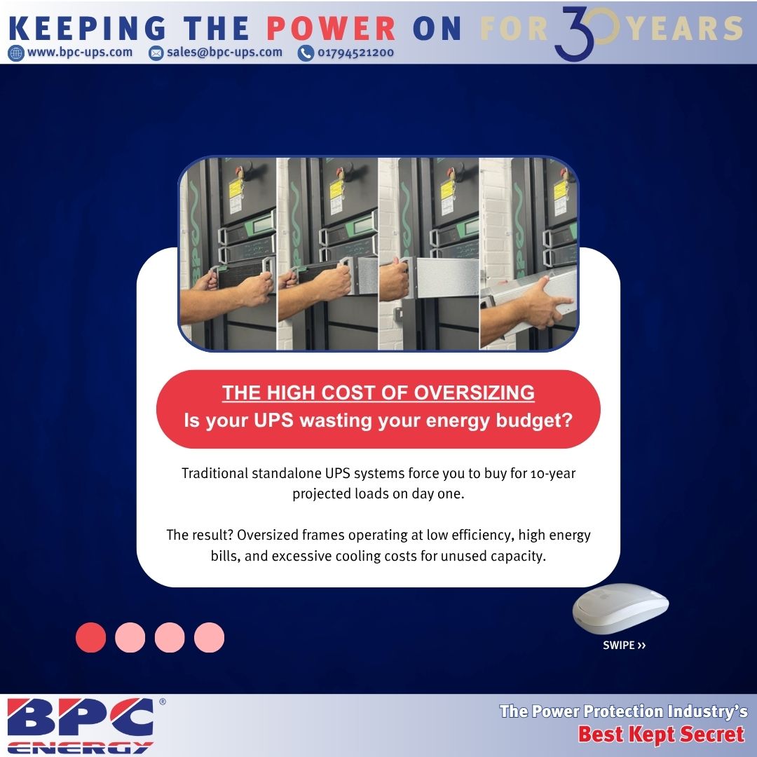BPCEnergy_UPS's tweet photo. Is your power protection too costly?⚡ Switch to Modular UPS for scalable, efficient, cost-saving power.🔋

#PowerEngineering #DataCentreManagement #UPSSystems #FacilitiesManagement #EnergyEfficiency #BPC #CriticalPoweR

https://t.co/ZWjreZIGkb https://t.co/UxPApkx6YS