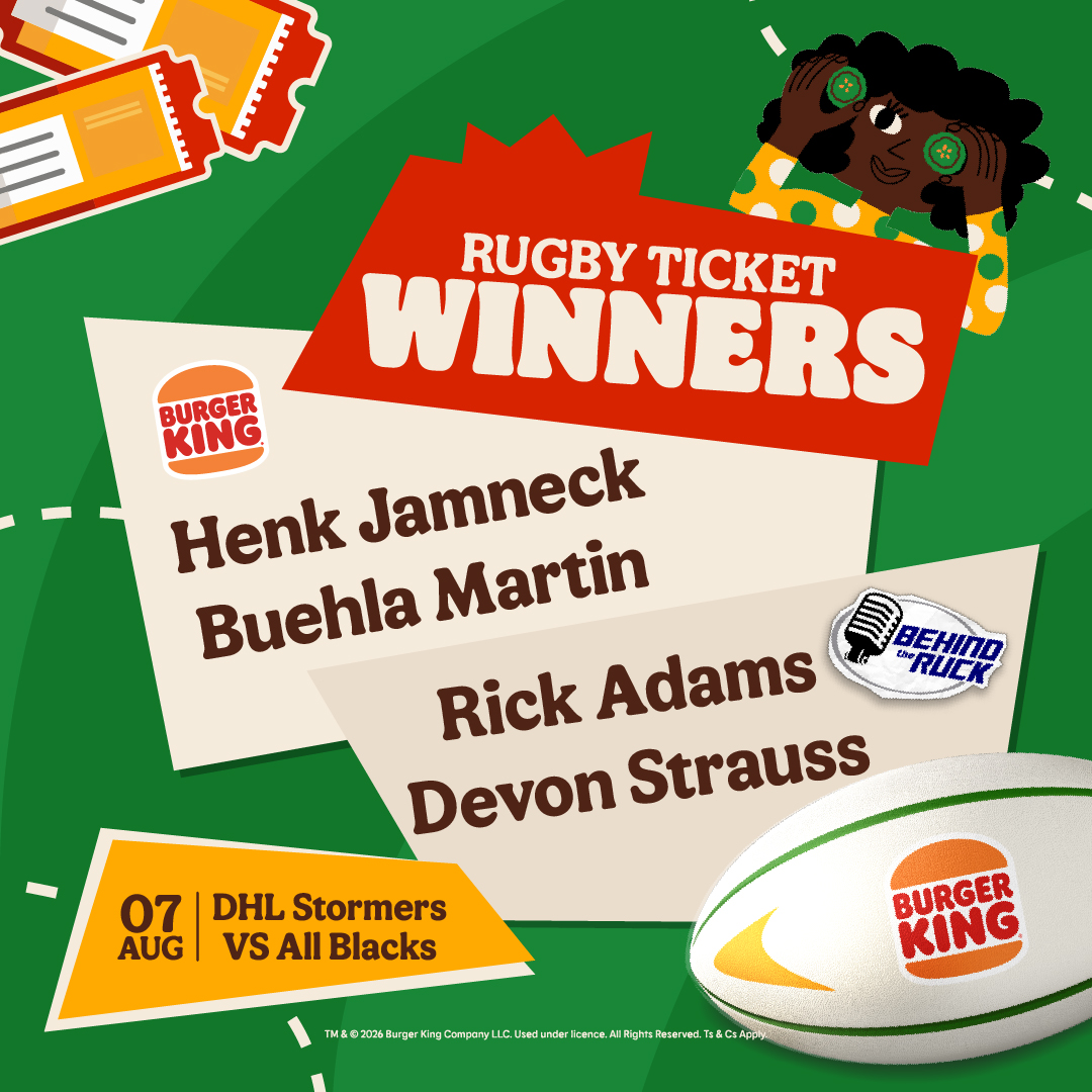 BurgerKingZA's tweet photo. 🏉👑 Our first winners are here!

Congratulations to our lucky winners who'll be experiencing one of the biggest rugby rivalries of the year live.

More winners for the remaining fixtures will be announced soon. Stay tuned! https://t.co/6yBsuPVm9j