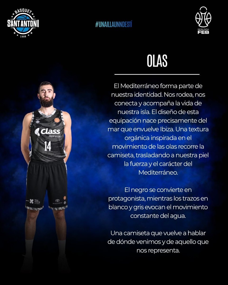 CBSantAntoni's tweet photo. 🌟 ELS NOSTRES COLORS. LA NOSTRA HISTÒRIA. 

Hay camisetas que se visten. Y hay camisetas que representan un territorio, una afición y una forma de entender el baloncesto. Las equipaciones de la temporada 2026/27 nacen con un propósito: llevar la esencia de Ibiza allí donde juguemos. 

🔵 Horizonte Retro recupera la magia de nuestras puestas de sol, reinterpretando sus colores y formas en un diseño con inspiración clásica. 

🟢 La Isla pone el foco en el territorio que defendemos. Sus líneas topográficas convierten el relieve de Ibiza en una equipación que habla de pertenencia e identidad. 

⚫ Olas toma como inspiración el Mediterráneo. Sus trazos reflejan el movimiento del mar que rodea nuestra isla, transmitiendo fuerza, carácter y personalidad. 

Tres diseños diferentes, unidos por una misma idea: que cada vez que salgamos a la pista, llevemos con nosotros un pedazo de nuestra casa. Estas equipaciones hablan de quiénes somos y de dónde venimos. Jugamos por nuestra isla, por nuestra gente y por todos los que llenan Siroko Sa Pedrera. 

💙 Guardau bé aquestes samarretes. Ens espera una temporada plena d’emocions. Ens veiem a casa, ens veiem a Siroko Sa Pedrera.

#Classrentacaribiza
#OrgullDeClub
#UnaIslaEnLaGrada
#UnaIllaUnDestí