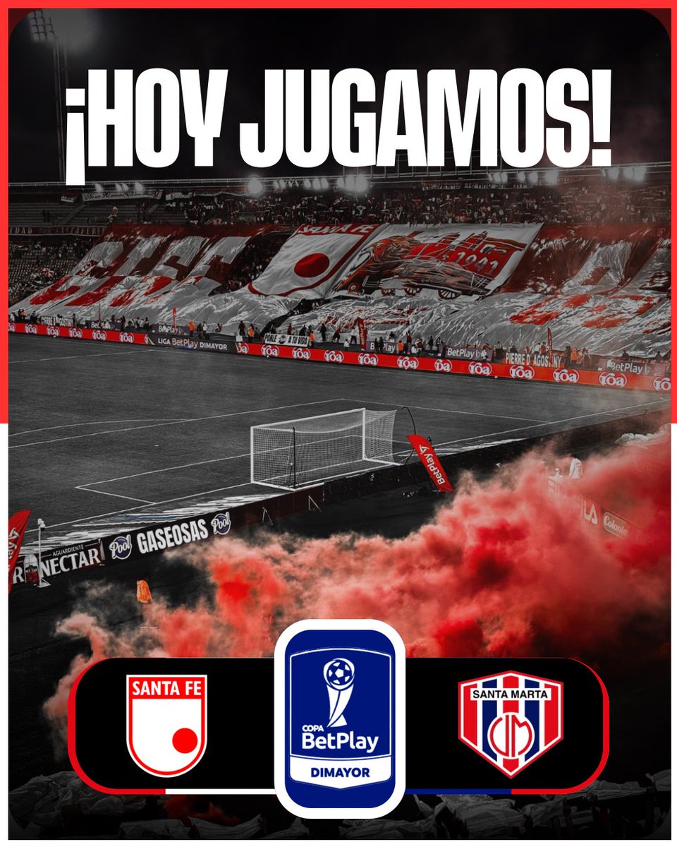 InfoCardenal10's tweet photo. ¡INICIA EL CAMINO EN COPA BETPLAY PARA SANTA FE! 🇮🇩🦁

Nos vemos en El Campín a las 7 PM para alentar, juntos, al ‘León’ e ir por la victoria. ⚽️ https://t.co/yGQSnAy1Z2