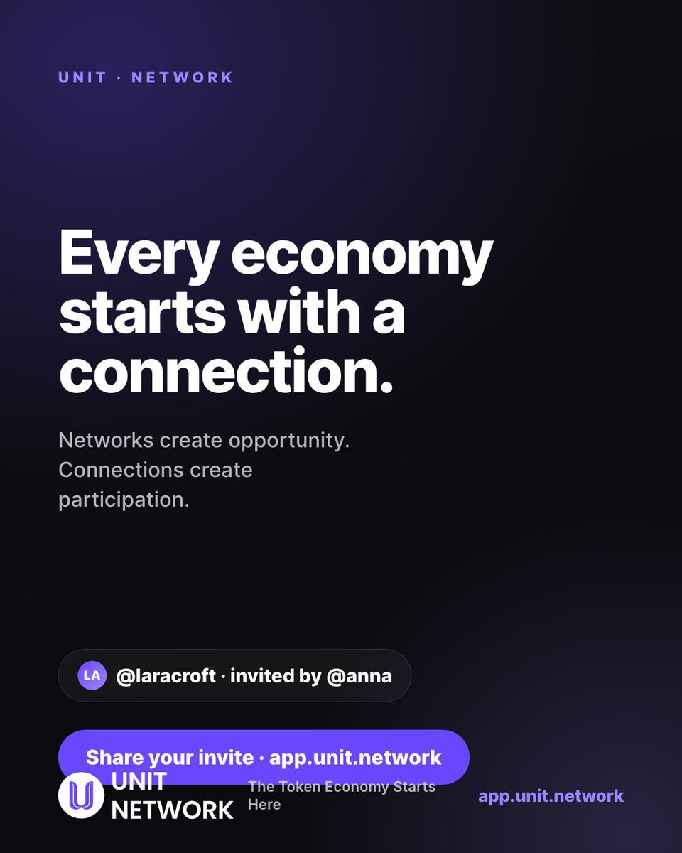 theunitnetwork's tweet photo. A network is more than contacts.

It is people creating value together.

https://t.co/N0uLiV9iGN

#NetworkEffects #TokenEconomy https://t.co/0nEGy6fWtU