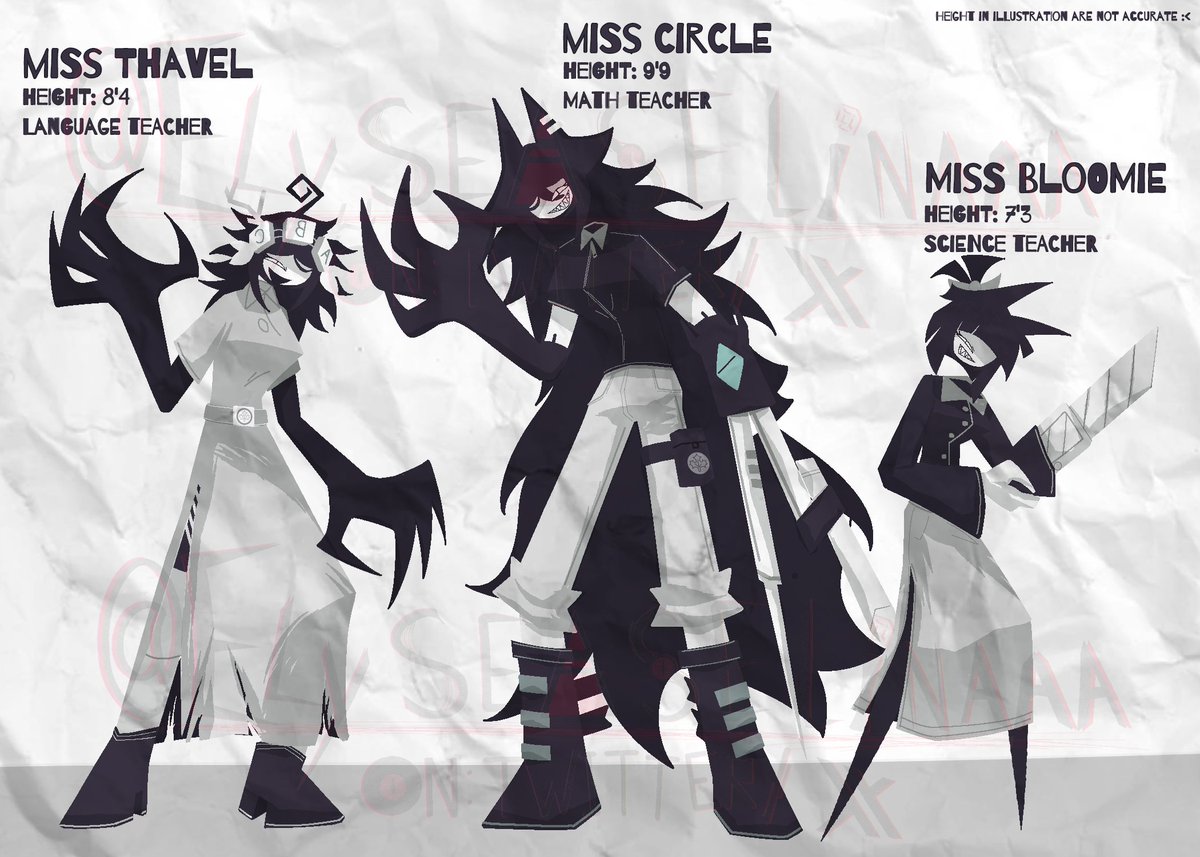 ElyseaSelinaaa's tweet photo. 5-8/21?
yaaay the teachers! And ofcourse, y'all's favorite monster, Alice!
Yeah I kinda wanted this to be only teachers and Alice to be in a separate post but that'd be boring soo here :3
Next post will probably be OCs now
Anyways there's alt :b
#fpe #fpeau #fpeeldritch https://t.co/M3d9Tn3VUL