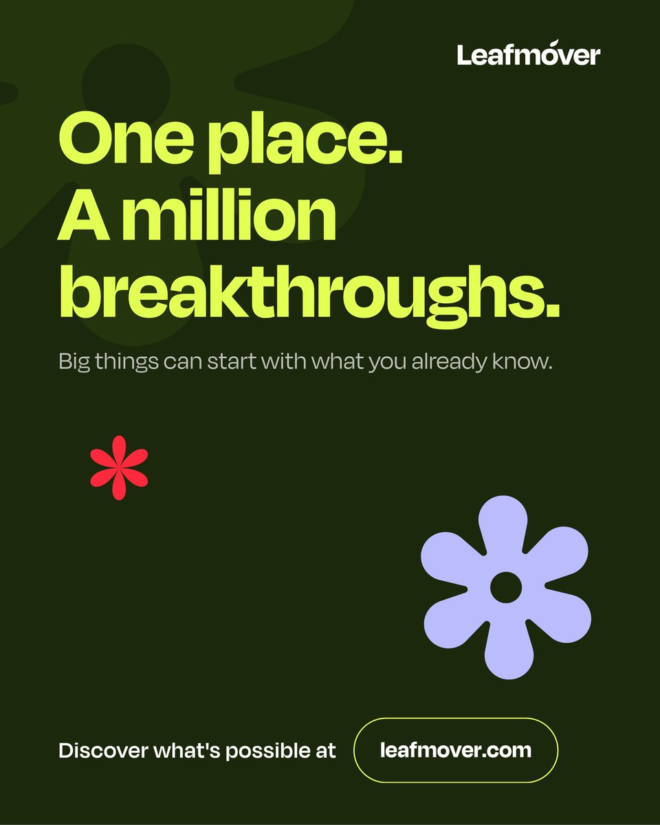 leafmovers's tweet photo. Big things can start with what you already know.

#Leafmover #CreatorEconomy #KnowledgeEconomy #FutureOfWork #Creators https://t.co/4tNgOo56cs