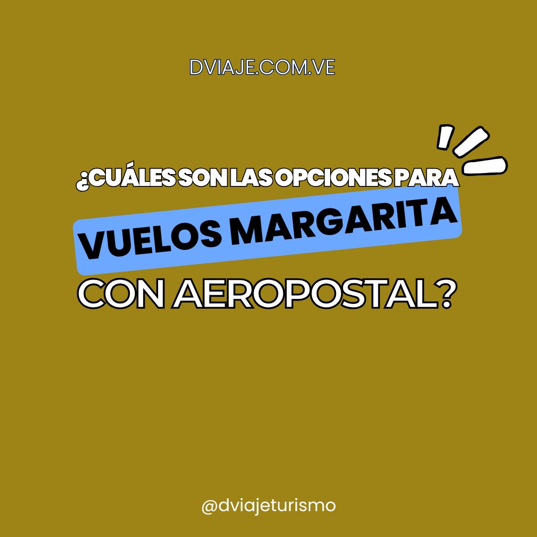 DViajeTurismo's tweet photo. ¿Cuáles son los vuelos de Aeropostal a la isla de Margarita? ✈️ Desde Caracas hay vuelos diarios y desde Valencia los lunes, martes, jueves y viernes. Aeropostal siempre ofrece tarifas competitivas. 🏖️ #DViaje https://t.co/1eI9VUE59O
