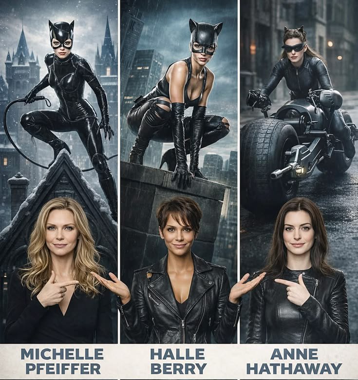 Clipsbaba21's tweet photo. Michelle Pfeiffer. Halle Berry. Anne Hathaway. Which Catwoman defined the character for you? 👀🔥 https://t.co/ZPBu4SXuIU