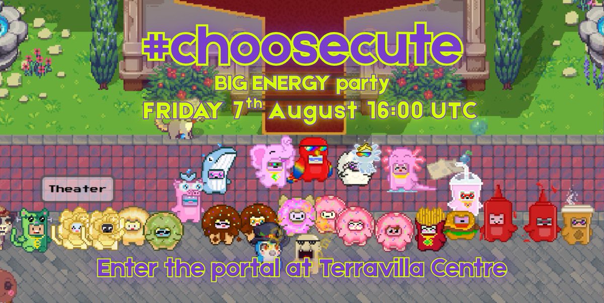 PixelChibis's tweet photo. IT’S BACK! 🥳 🍌 🥦 🫐 

#CHOOSECUTE Energy Party @pixels_online 

📆 This Friday at 16:00 UTC 

Exclusive Chibi UGCs
NFTs
Coins
Wines 
&amp; guaranteed cute chaos 🥺

Want a chance to win? 5 Pixel Chibis will be given to 5 lucky winners who like &amp; retweet 🔂 https://t.co/1gvAGPXEta